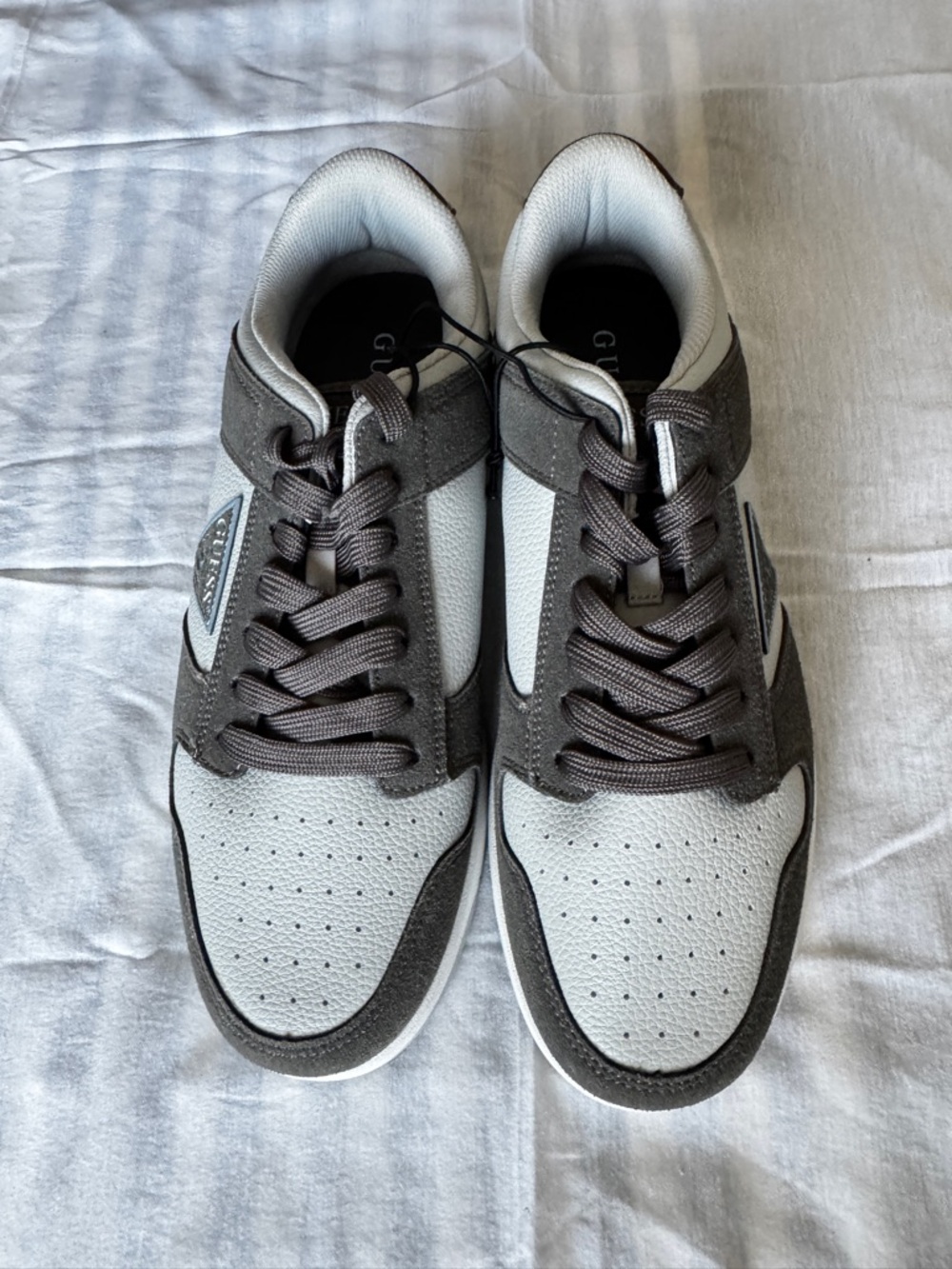 Men's Casual Dark and Light Grey Sneakers - Brand: Guess